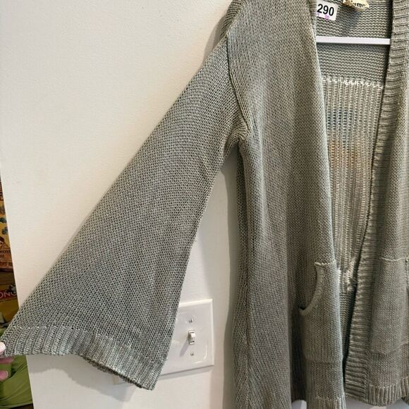 Mumu Mellow Women Gray Cardigan Sweater XS Cable Knit Skull Western Boho Rodeo * - Picture 5 of 8